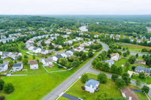 Aerial view of homes for sale in East Brunswick NJ